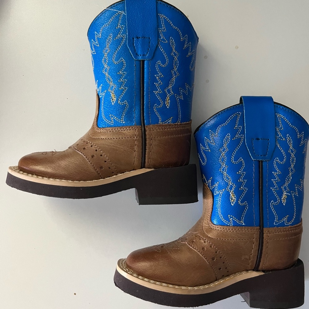 Old West Boots | Little Kids Size 4 | Brow + Blue
